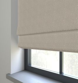 Our Speckle Dunmore Cream  Roman blind in the kitchen window.