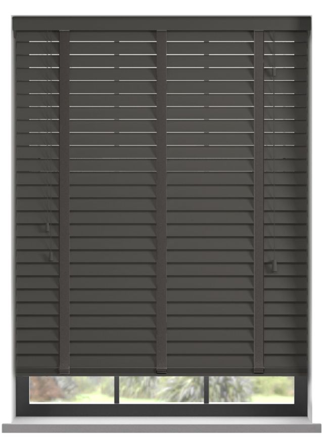 Supreme Bamboo Anthracite Träpersienn med Anthracite stegband