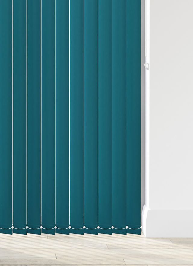Bella Dark Teal Blue Mörkläggande Lamellgardin