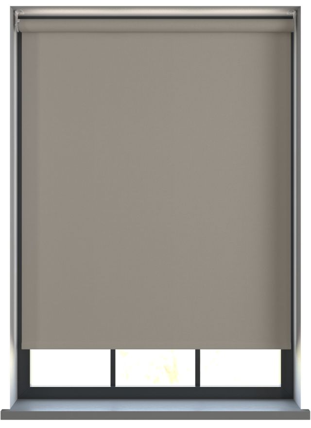 A roller blind in a kitchen room window 