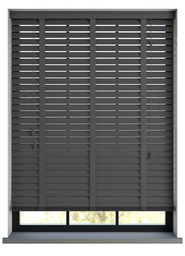Supreme Abachi Deep Grey Träpersienn med Anthracite stegband