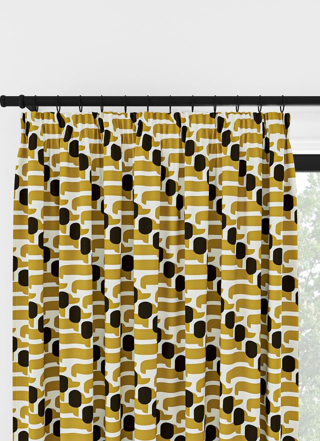 Orla Kiely Dog Show Gul Veckbandsgardin