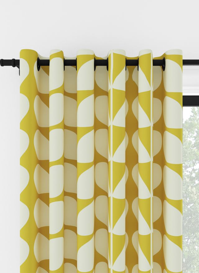 Orla Kiely Jumbo Solid Stem Gul Öljettgardin