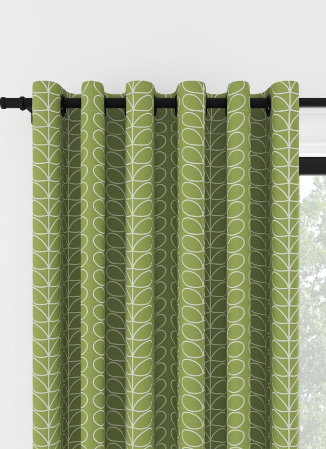 Orla Kiely Linear Stem Kritgrön Öljettgardin