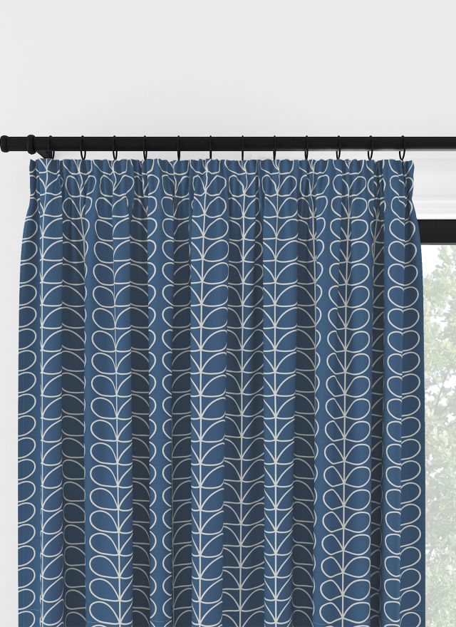 Orla Kiely Linear Stem Marin veckbandsgardin