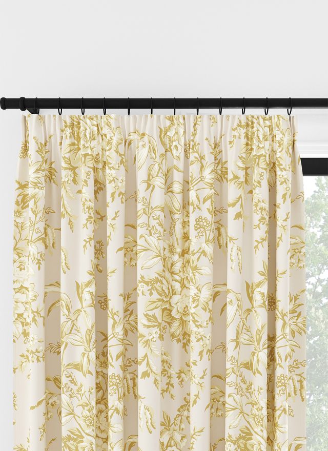Laura Ashley Picardie Guld Veckbandsgardin