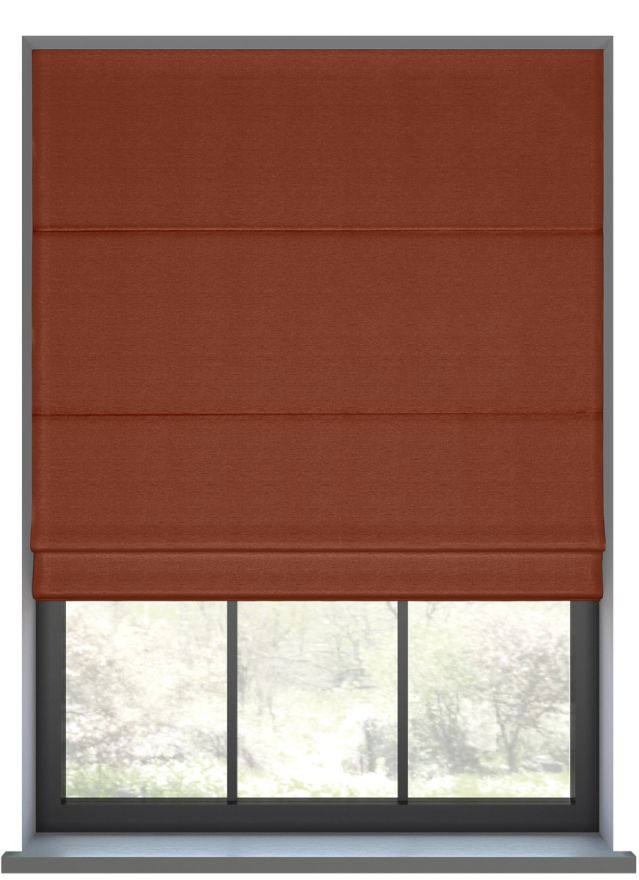 Opulent Faux Silk Vibrant Terracotta Hissgardin