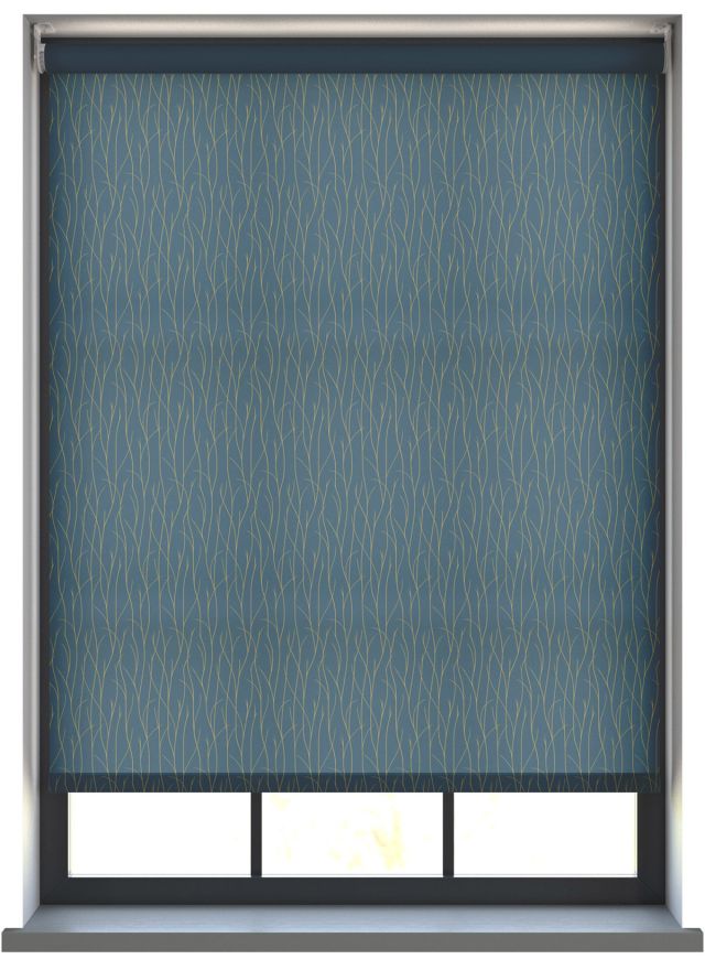 Crown Teal Gold Rullgardin