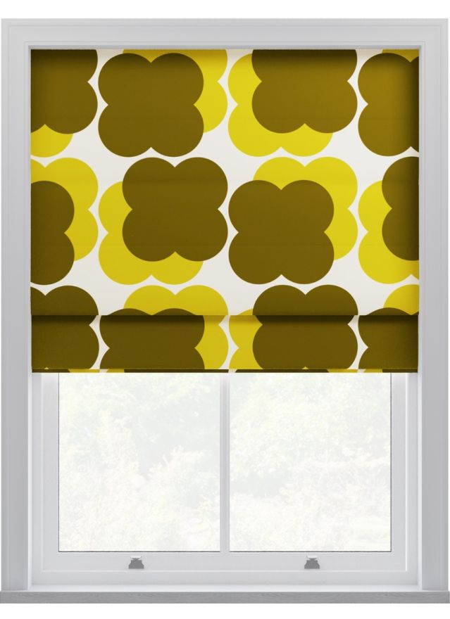 Orla Kiely Shadow Flower Gul &amp; Ockra Hissgardin