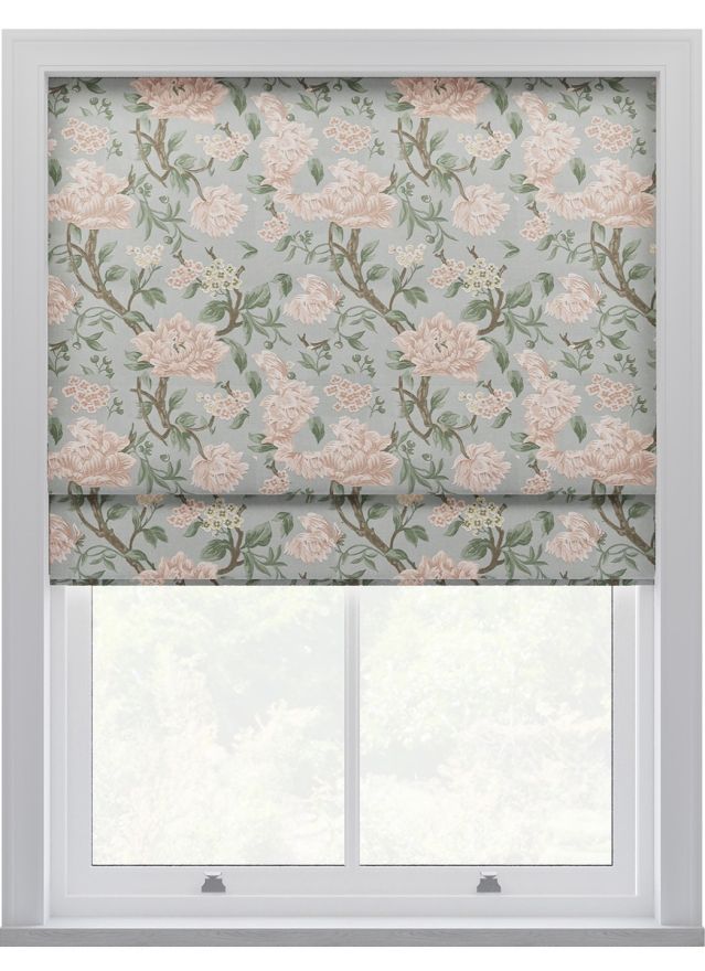 Laura Ashley Tapestry Blommig Chenille Blush Hissgardin