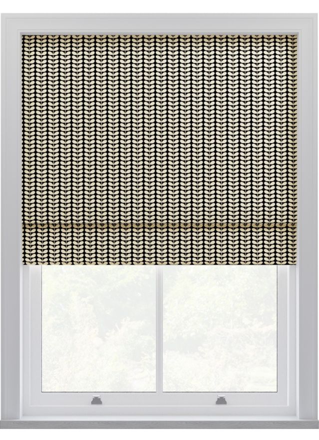 Orla Kiely Tiny Stem Svart Hissgardin