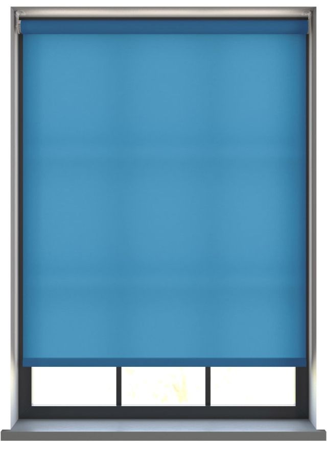 Unicolour Cyan Rullgardin 