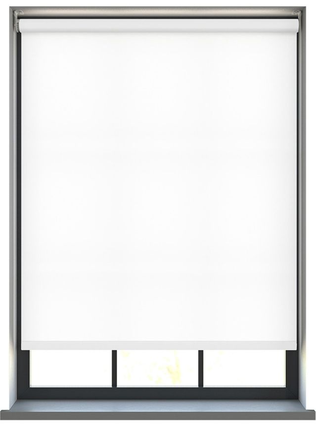 Unicolour White Rullgardin