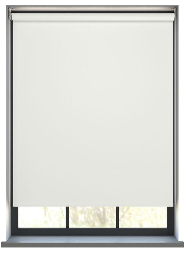 Our Gibson Lace Roller blind in a kitchen window.