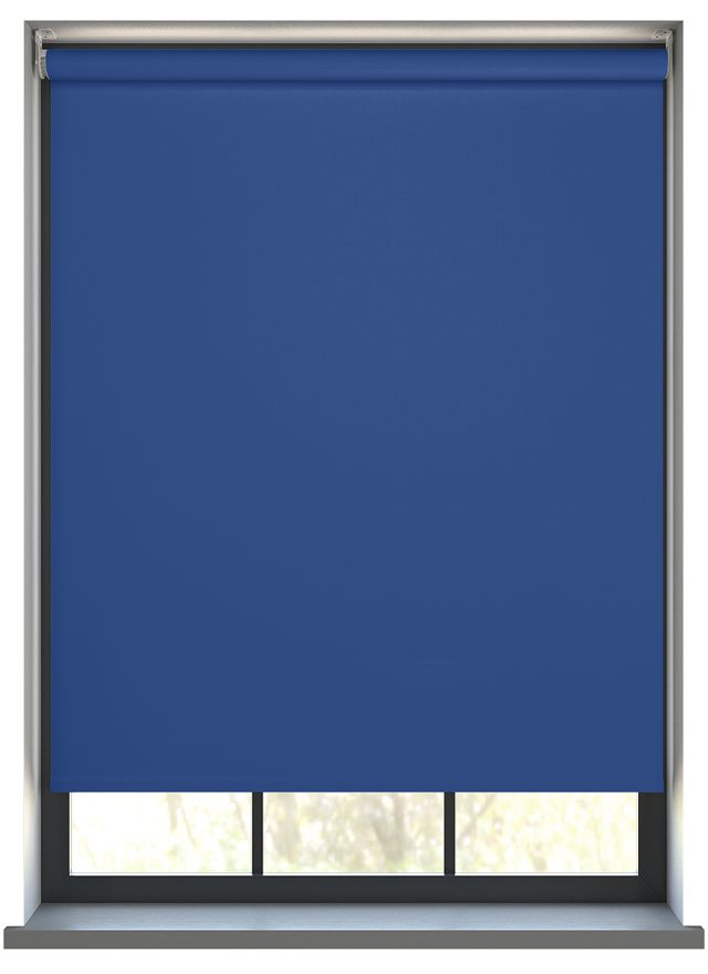 Our Gibson Azure Roller blind in a bathroom window.