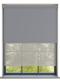 Bella Pewter Grey Mörkläggande & Haze Soft Grey Dubbel Rullgardin