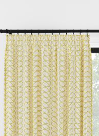 Orla Kiely Linear Stem Maskros på Gräddvit veckbandsgardin