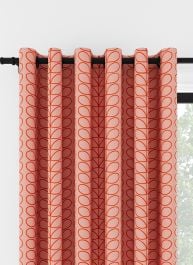 Orla Kiely Linear Stem Rosa & Tomat Öljettgardin