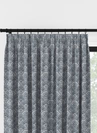 Laura Ashley Musica Sammet Mörk Seaspray Veckbandsgardin