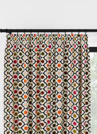 Orla Kiely Spot Flower Ditsy Röd Multi veckbandsgardin