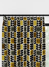 Orla Kiely Spot Flower Stem Gul & Grå Veckbandsgardin