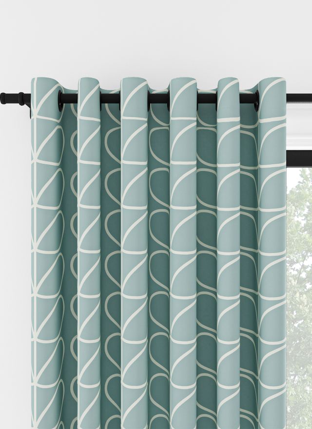 Orla Kiely Jumbo Linear Stem Aqua Öljettgardin