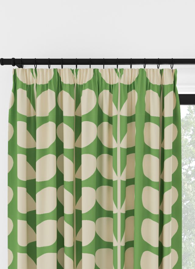 Orla Kiely Jumbo Solid Stem Grön Veckbandsgardin