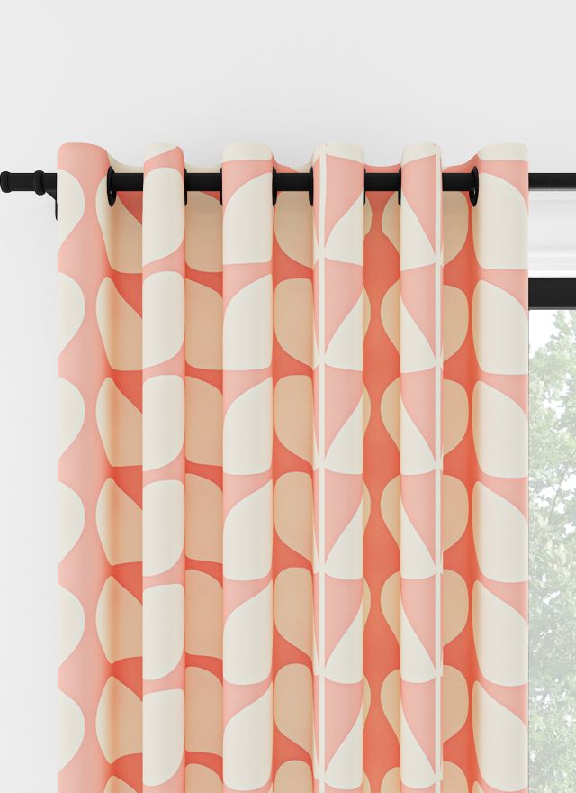 Orla Kiely Jumbo Solid Stem Rosa Öljettgardin