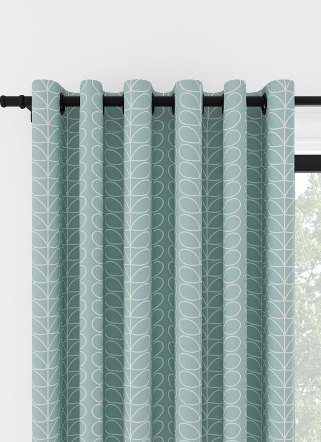 Orla Kiely Linear Stem Aqua Öljettgardin