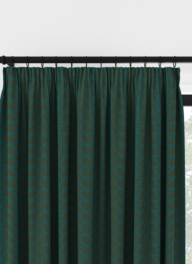 Orla Kiely Linear Stem Evergreen Veckbandsgardin