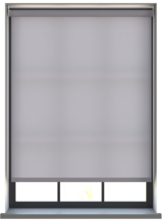 A dimout roller blind in a window