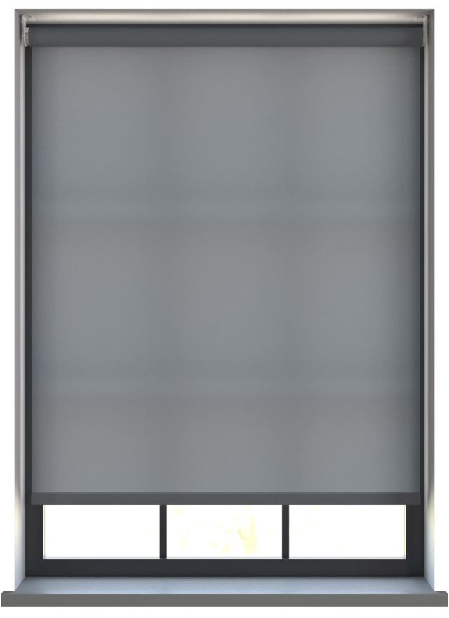 Unicolour Charcoal Grey Rullgardin