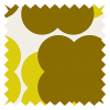 Orla Kiely Shadow Flower Gul &amp; Ockra Veckbandsgardin